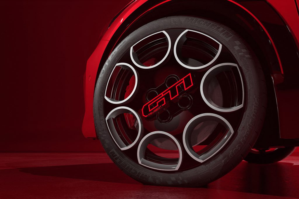 Hole style wheel gives it a retro look.