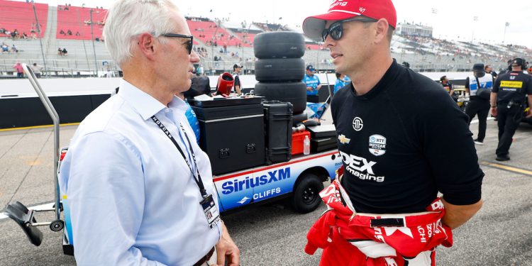 Scott McLaughlin wearing a red hat