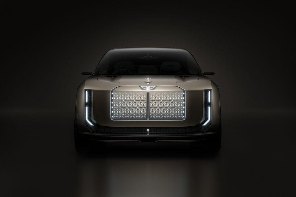 Diamond shapes for the grille and slit-like lights.