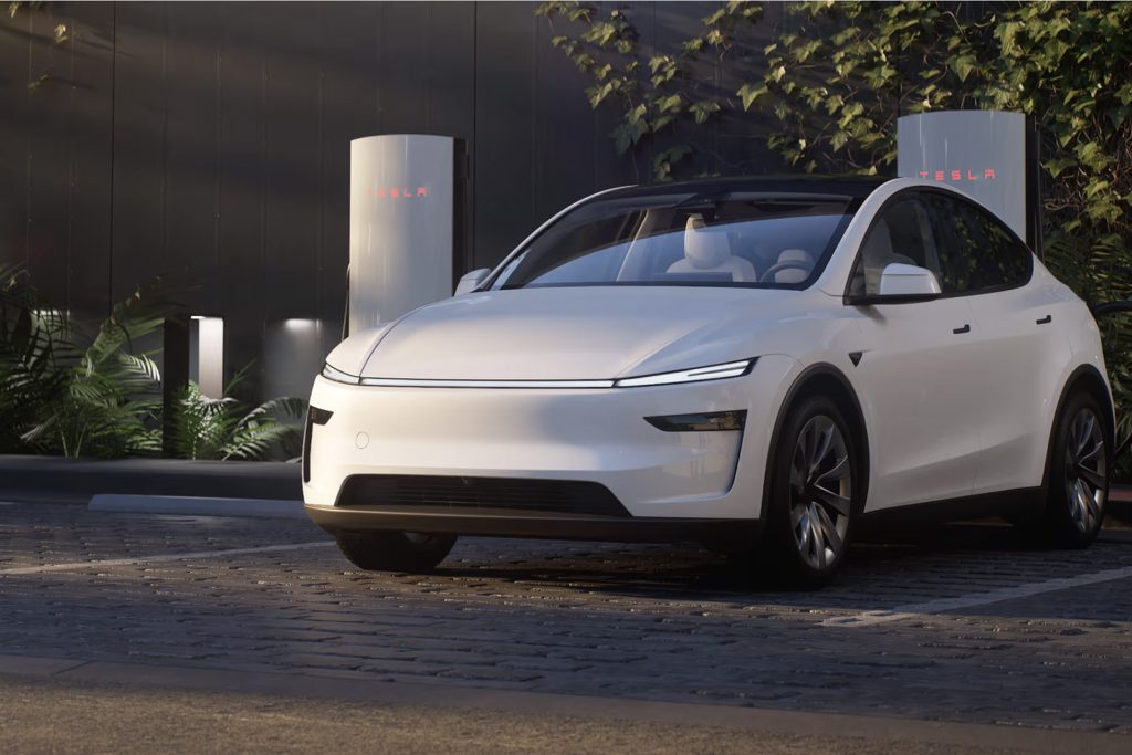 Tesla Model 3 soon to be hooked up to Supercharger. 