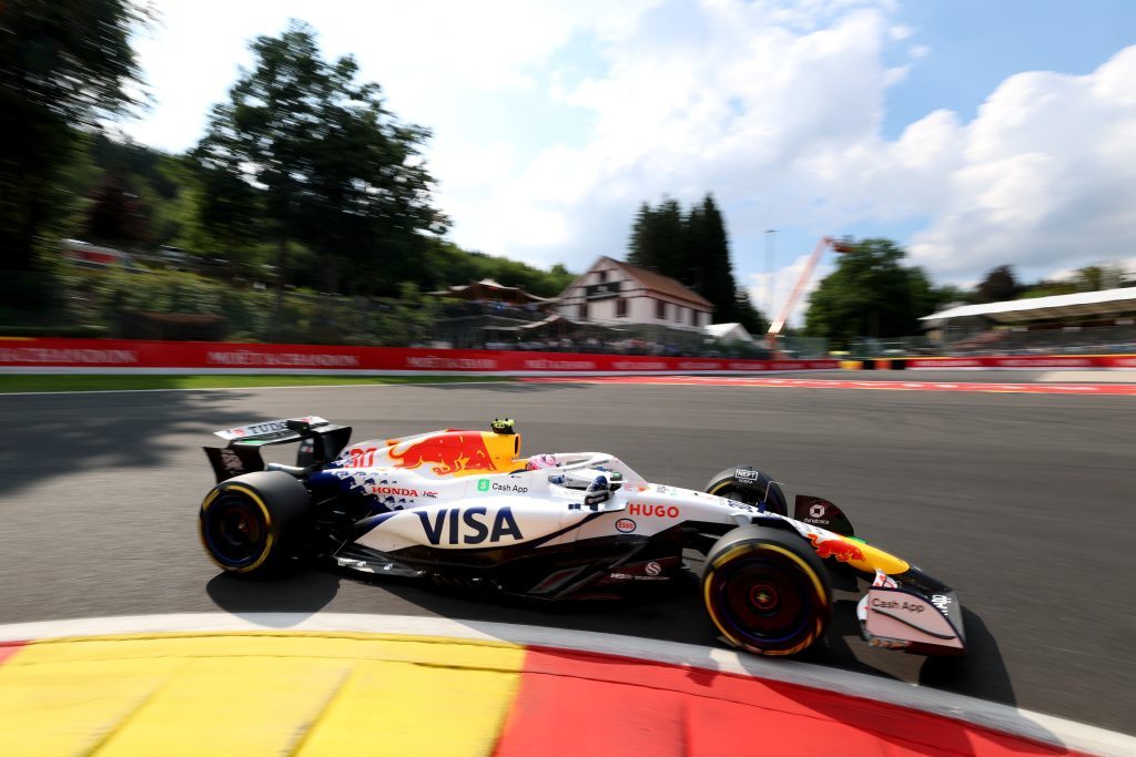 Lawson during the Belgian GP at Spa.