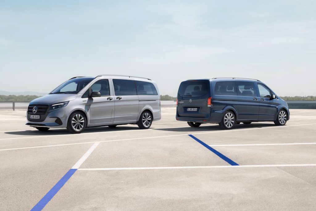 Two Mercedes vans in this image.