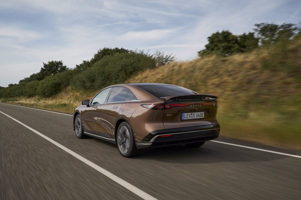 Rear includes a retractable spoiler for a better look at rest.