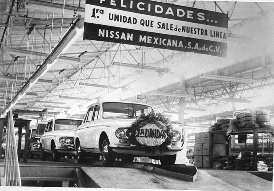 The first car off the new line sixty years ago.