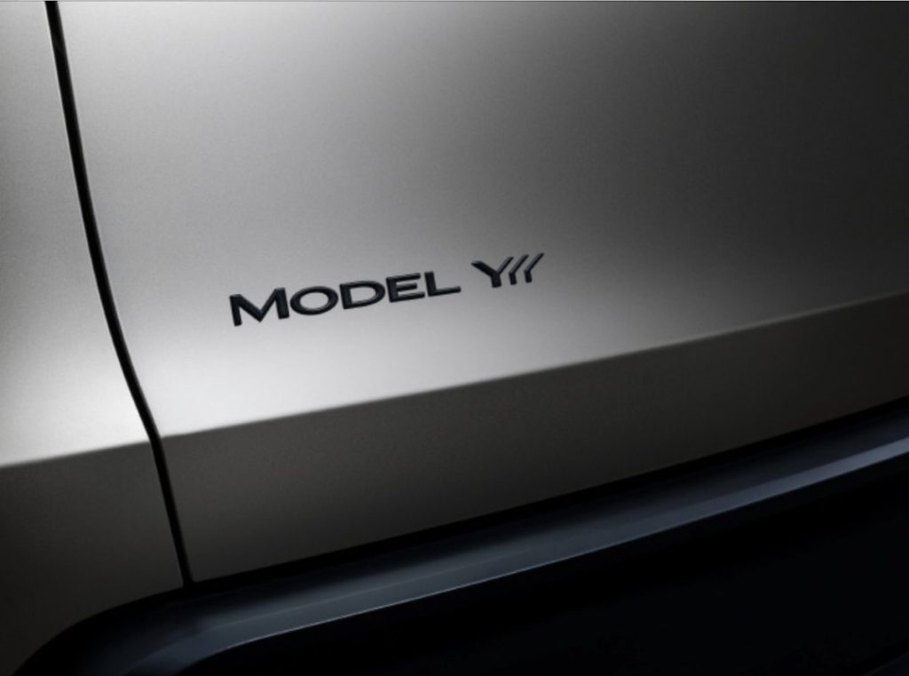 Tesla Model Y badge
