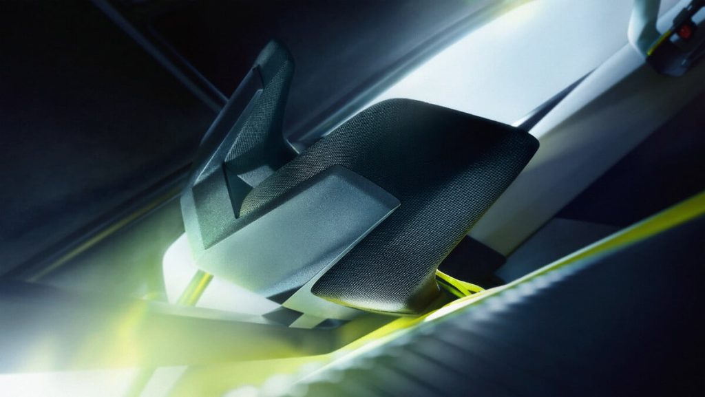 I think this may be a futuristic seat if that's the steering wheel ahead.