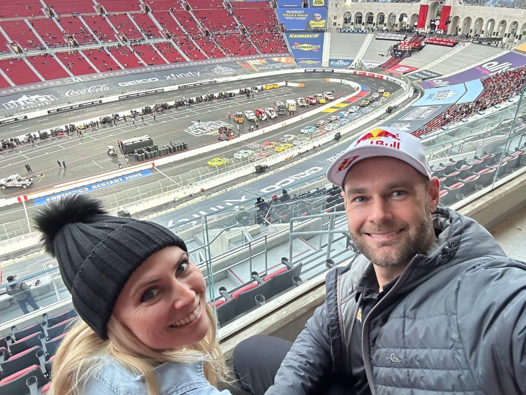 Selfie at an oval somewhere in the US