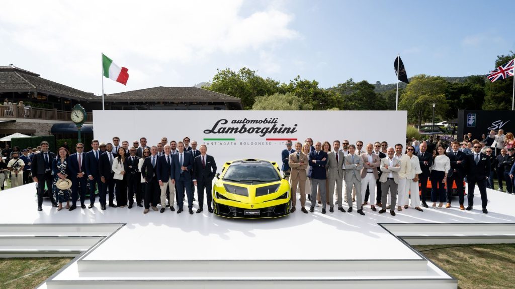 The Lamborghini team at The Quail, A Motorsports Gathering.