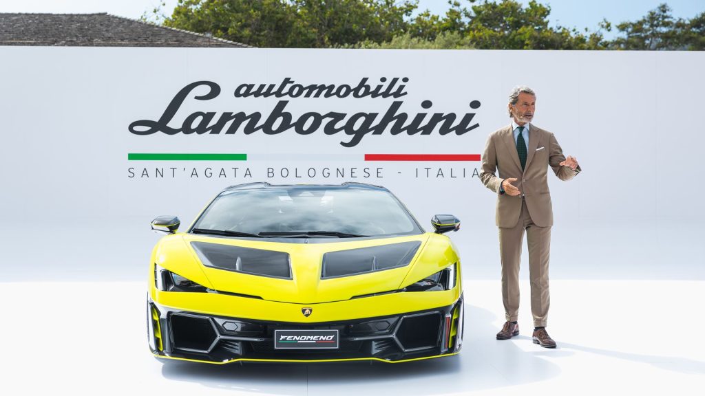 Chairman of Lamborghini presenting the first of 29 being built.
