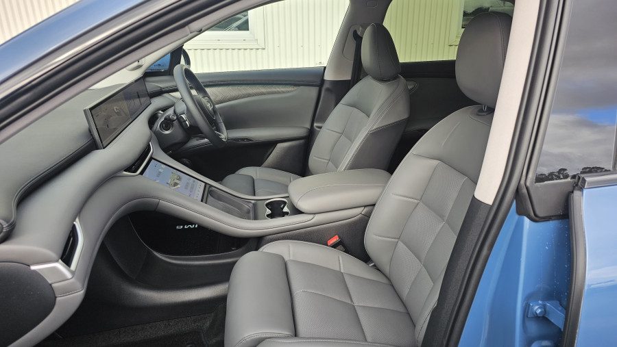 Artificial leather trim for those sumptuous looking seats.