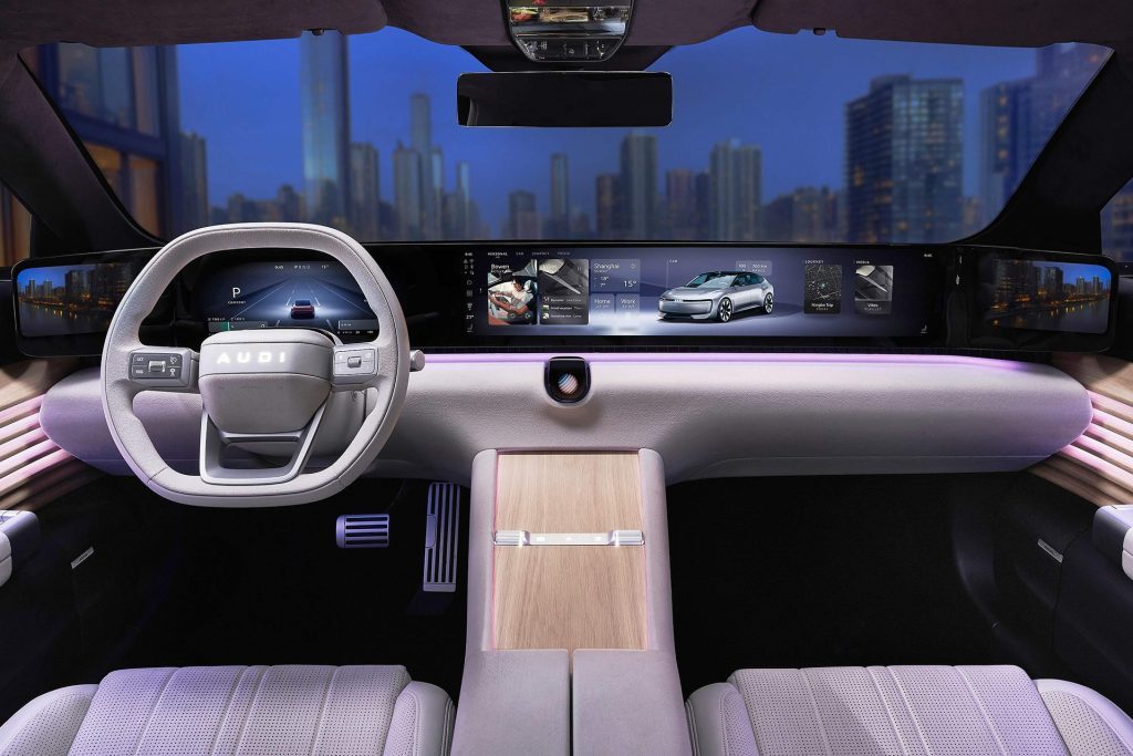 Interior of Audi E Concept of 2024.