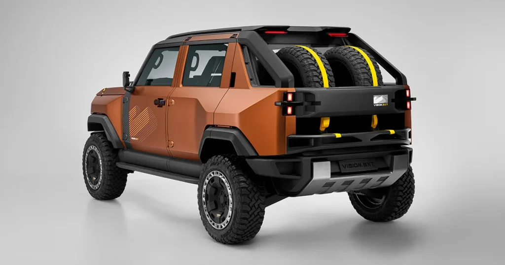 Two spare wheels. Clever.