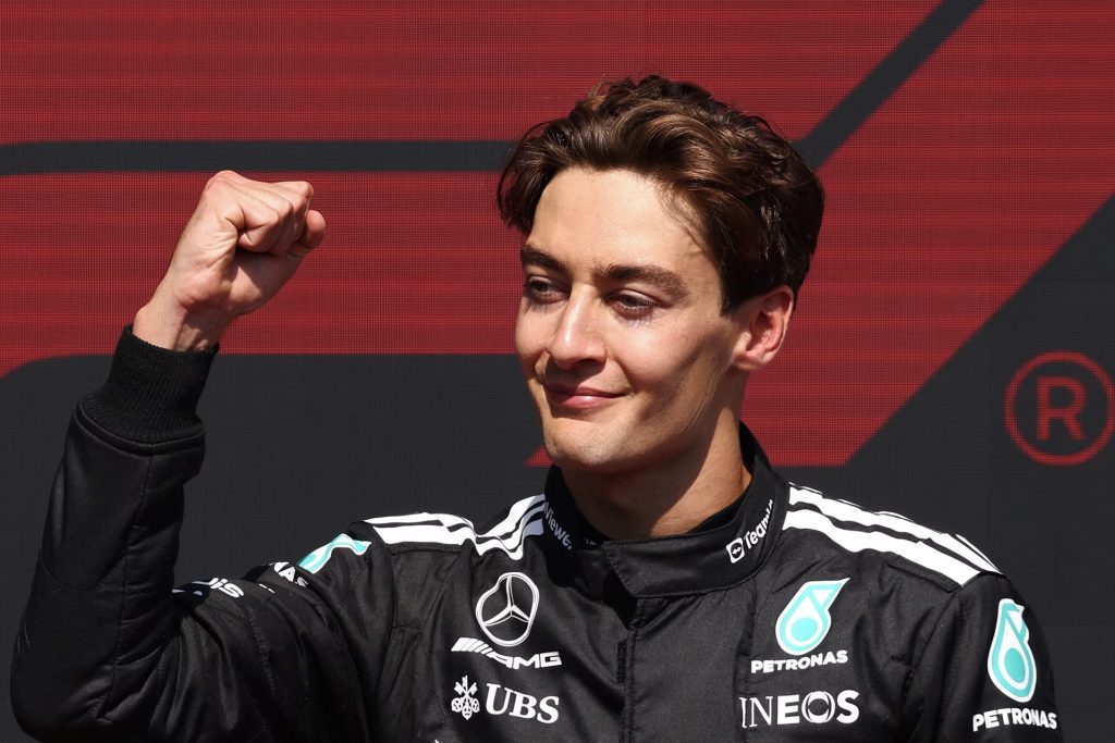 George Russell of Mercedes F1.