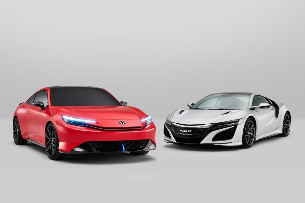 The final thing looks amazingly similar to the concept car, pictured here alongside NSX.