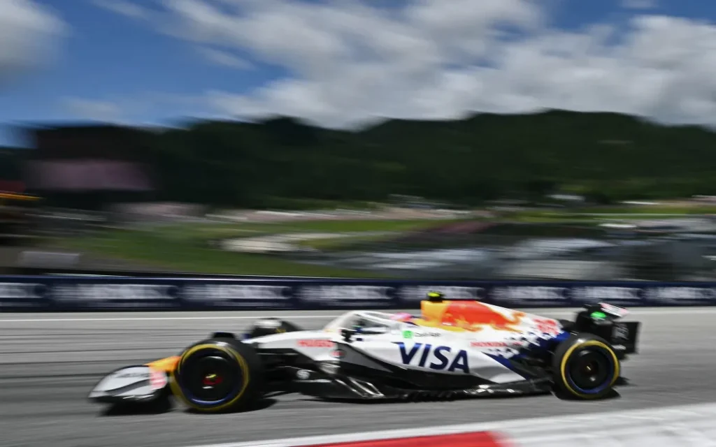 Lawson during qualifying at the Austrian GP.