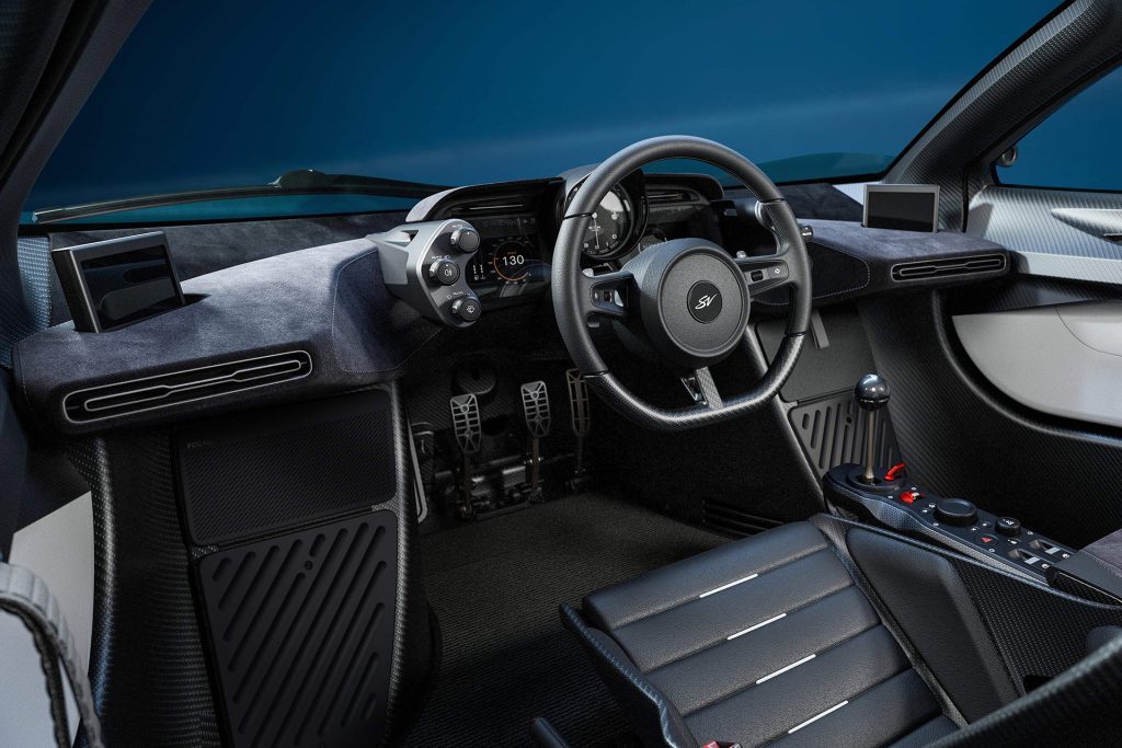 Central driving position for the important person. 