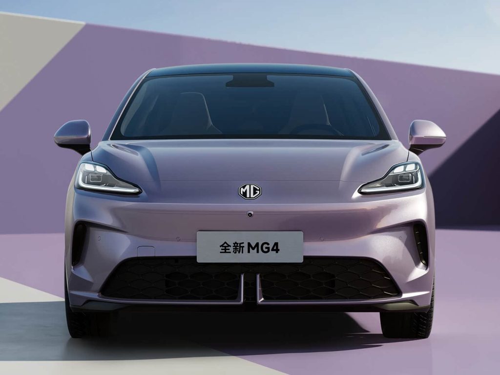 Some cues from the original MG4 but new lights and softer front end give it a different look.