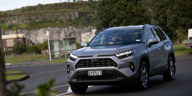 Silver RAV4 on tarmac