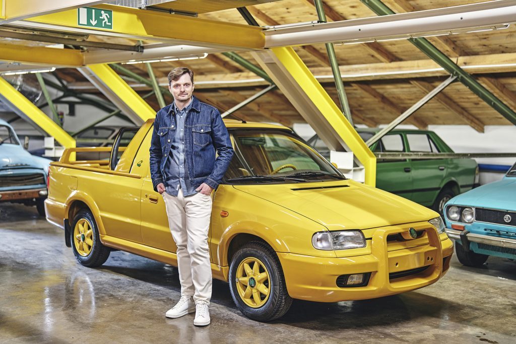 The designer with the original.