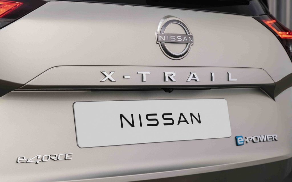 The rear end of an e-Power X-Trail. Clearly.