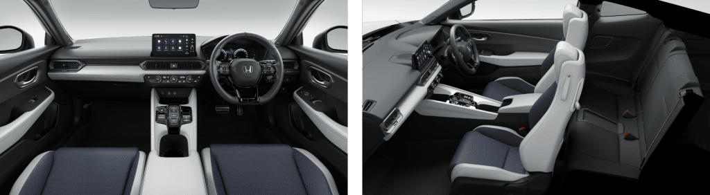 Two images, showing the blue x white contrasting colour scheme.