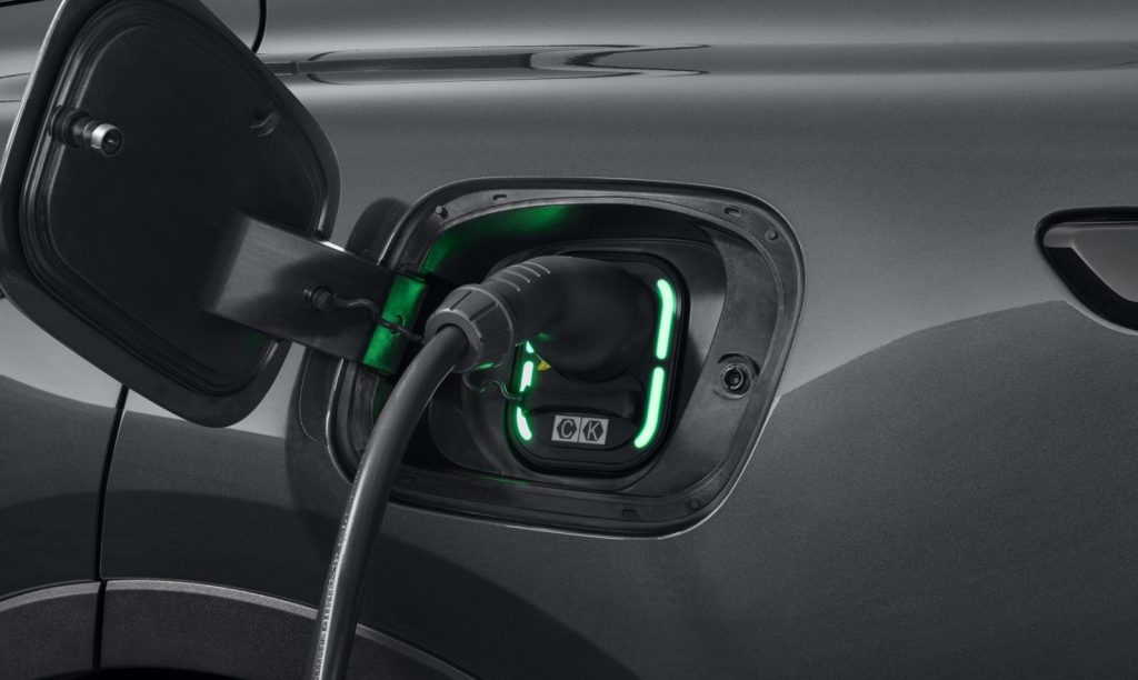 An EV charging somewhere, sometime.