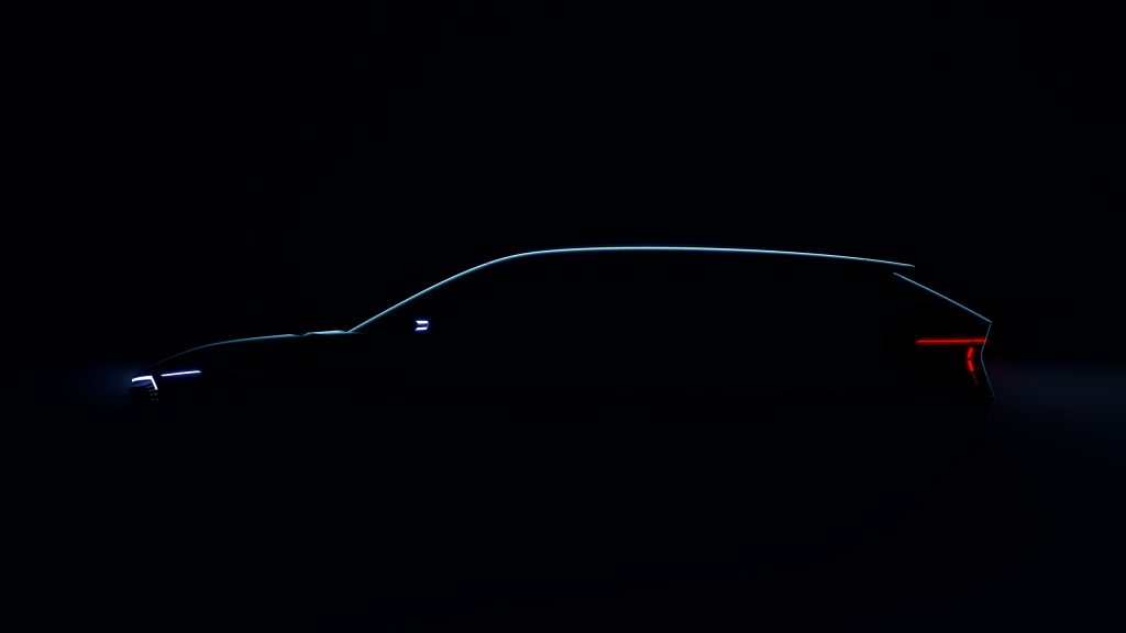 The lone teaser shot from Skoda of its electric Octavia estate, launching at Munich soon.