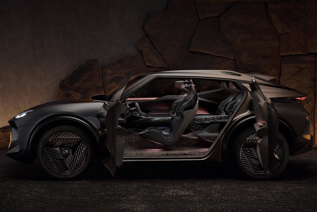 The suicide doors and floating seat designs won't make it to production.