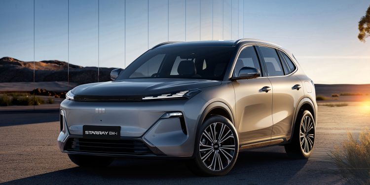 Geely Starray in a desert