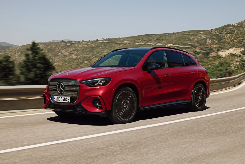 New electric GLC looks rather like the ICE powered example, the grille being the main difference.