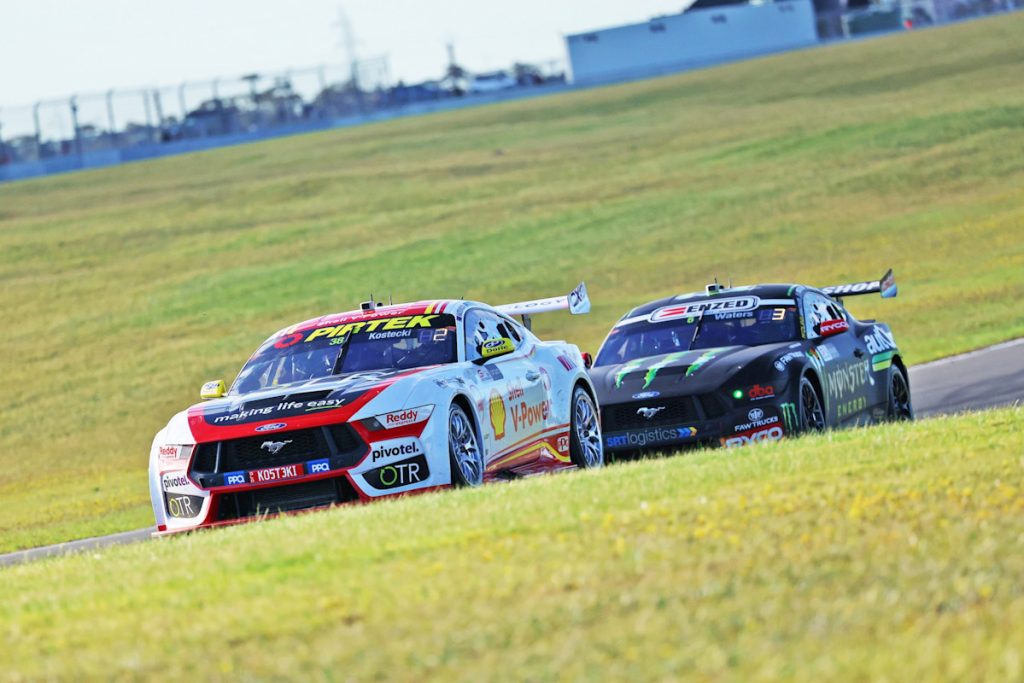 The number 38 car would not be headed once it hit the lead.