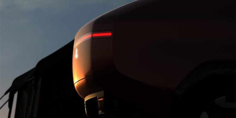 Rear end of Mitsubishi EV concept in black