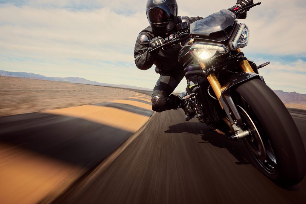 Triumph Speed Triple on track