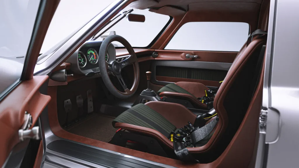 Even the wheel, shifter, dials and seats look period perfect.