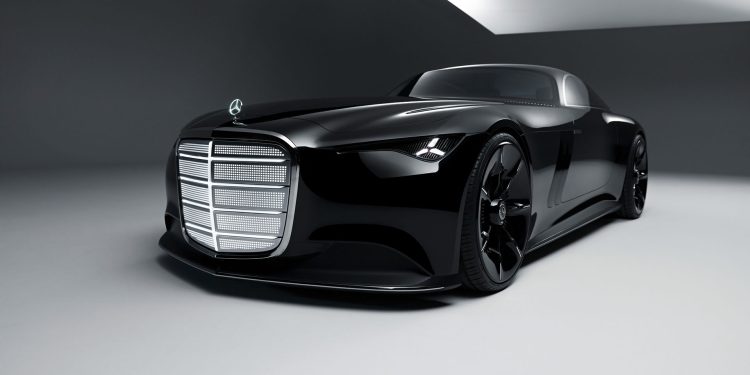 Black Mercedes-Benz Vision Iconic in the studio