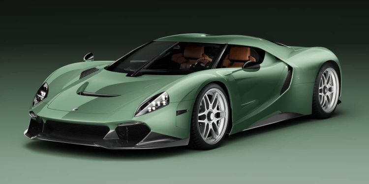 Green Capricorn supercar on green and black back ground