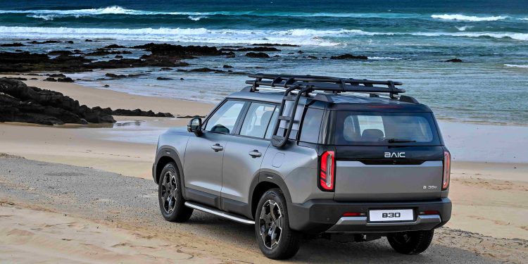 BAIC B30 on the beach