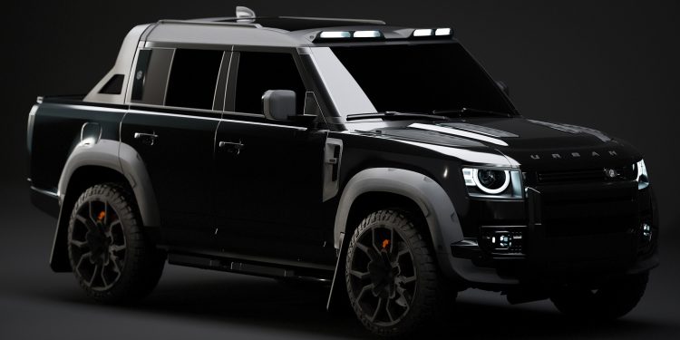 Defender pickup in black