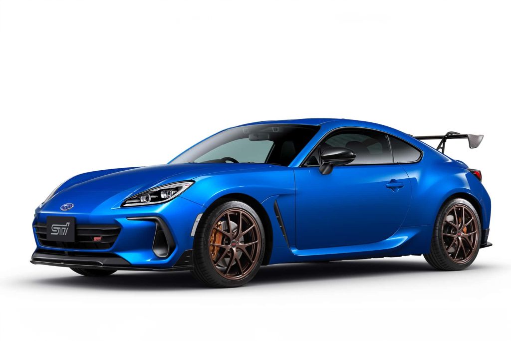 BRZ in blue with a big wing