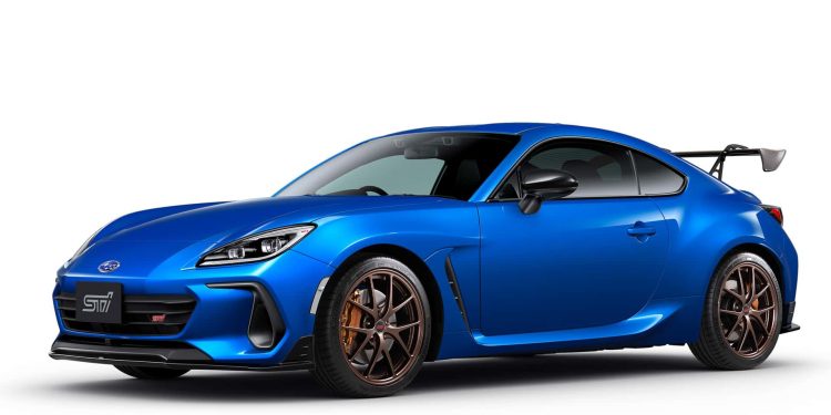 BRZ in blue with a big wing